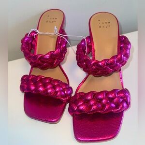 A New Day Women's Pink Braided Sandals